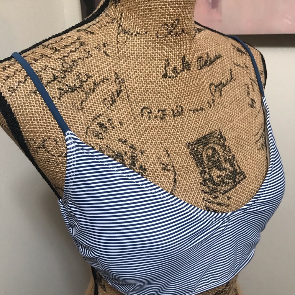 Small Navy Stripe Swim Top